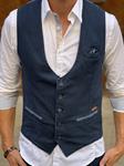 Chaleco Maximo Smith Cobalto | Aragaza - Tu estilo hecho en Barcelona - Barcelona Fashion - Camisas de Calidad