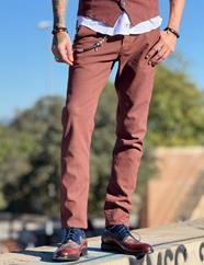 Pantalón Maximo D In26 Caramello | Aragaza - Tu estilo hecho en Barcelona - Barcelona Fashion - Camisas de Calidad
