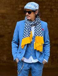 Americana Llamal Azul  | Aragaza - Votre chemise faite à Barcelone - Mode de Barcelone - Chemises de qualité