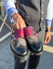 Zapatos 7323H3 Negro / Burdeos | Aragaza - Els teus estils fets a Barcelona - Moda Barcelona - Samarretes de qualitat