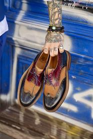 Zapatos 7949H2 azul/burdeos/caramel | Aragaza - Tu estilo hecho en Barcelona - Barcelona Fashion - Camisas de Calidad