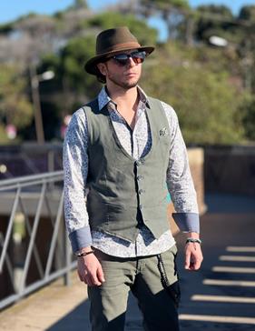 Chaleco Piero Tenzel Kaki | Aragaza - Tu estilo hecho en Barcelona - Barcelona Fashion - Camisas de Calidad