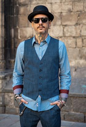 Chaleco Rob azul  | Aragaza - Tu estilo hecho en Barcelona - Barcelona Fashion - Camisas de Calidad