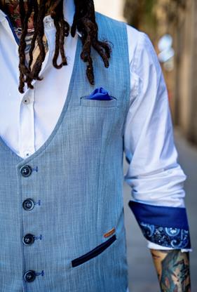 Chaleco Maximo Flamengo denim | Aragaza - Tu estilo hecho en Barcelona - Barcelona Fashion - Camisas de Calidad