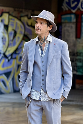 Americana Alphes Gris  | Aragaza - Tu estilo hecho en Barcelona - Barcelona Fashion - Camisas de Calidad