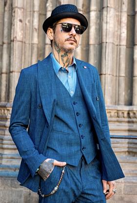 Americana Rob Azul  | Aragaza - Tu estilo hecho en Barcelona - Barcelona Fashion - Camisas de Calidad